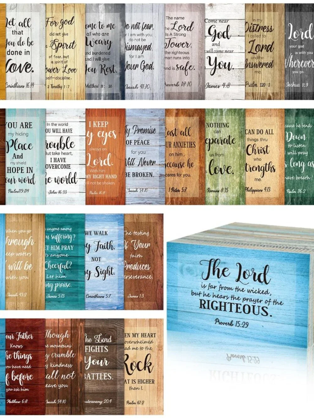 Estune 240 Pcs Bible Verse Cards with Full Scripture Bulk Mini Prayer Cards Wome